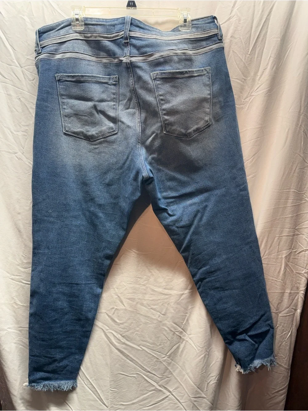 Kancan Jeans Size 20 Distressed Skinny Jeans Raw Frayed Hem Stretch
